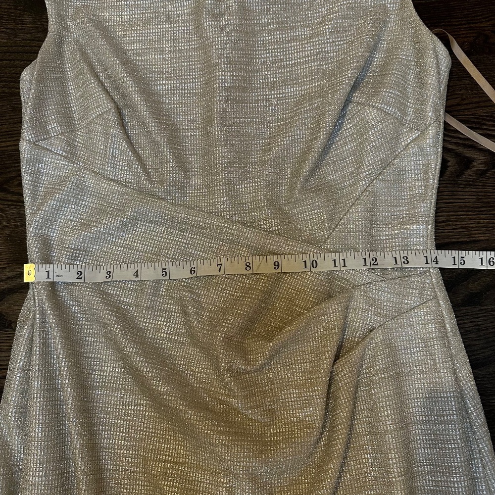 Ralph Lauren Metallic‎ Silver Evening Gown – Size 8 - Picture 8 of 10